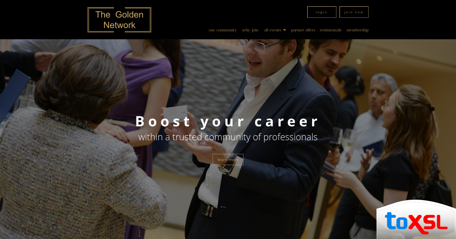 ToXSL Technologies Delivered the Website: The Golden Network